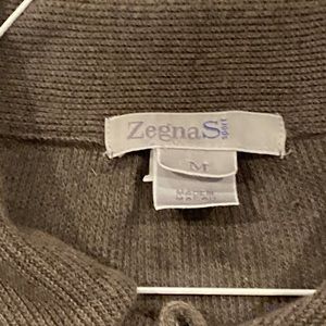ZegnaS Gently used linen cotton sweater V-neck Collar